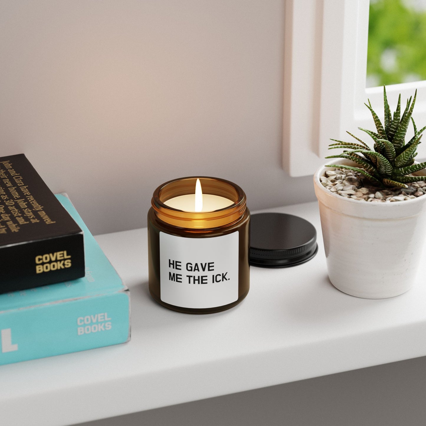 Humorous Scented Soy Candle - "He Gave Me The Ick" - Perfect Gift for Friends