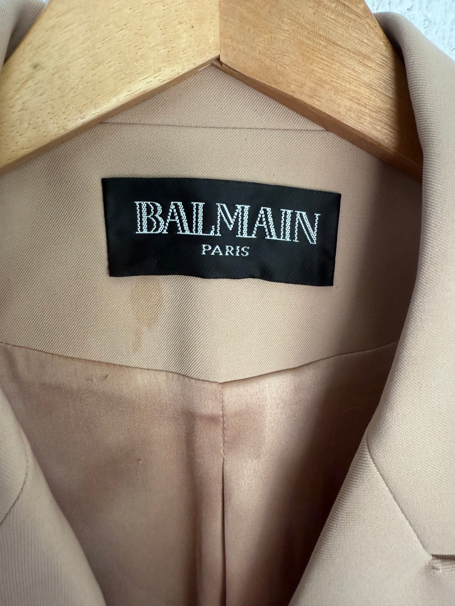 BALMAIN Paris Double Breasted Blazer with Gold Buttons Vintage
