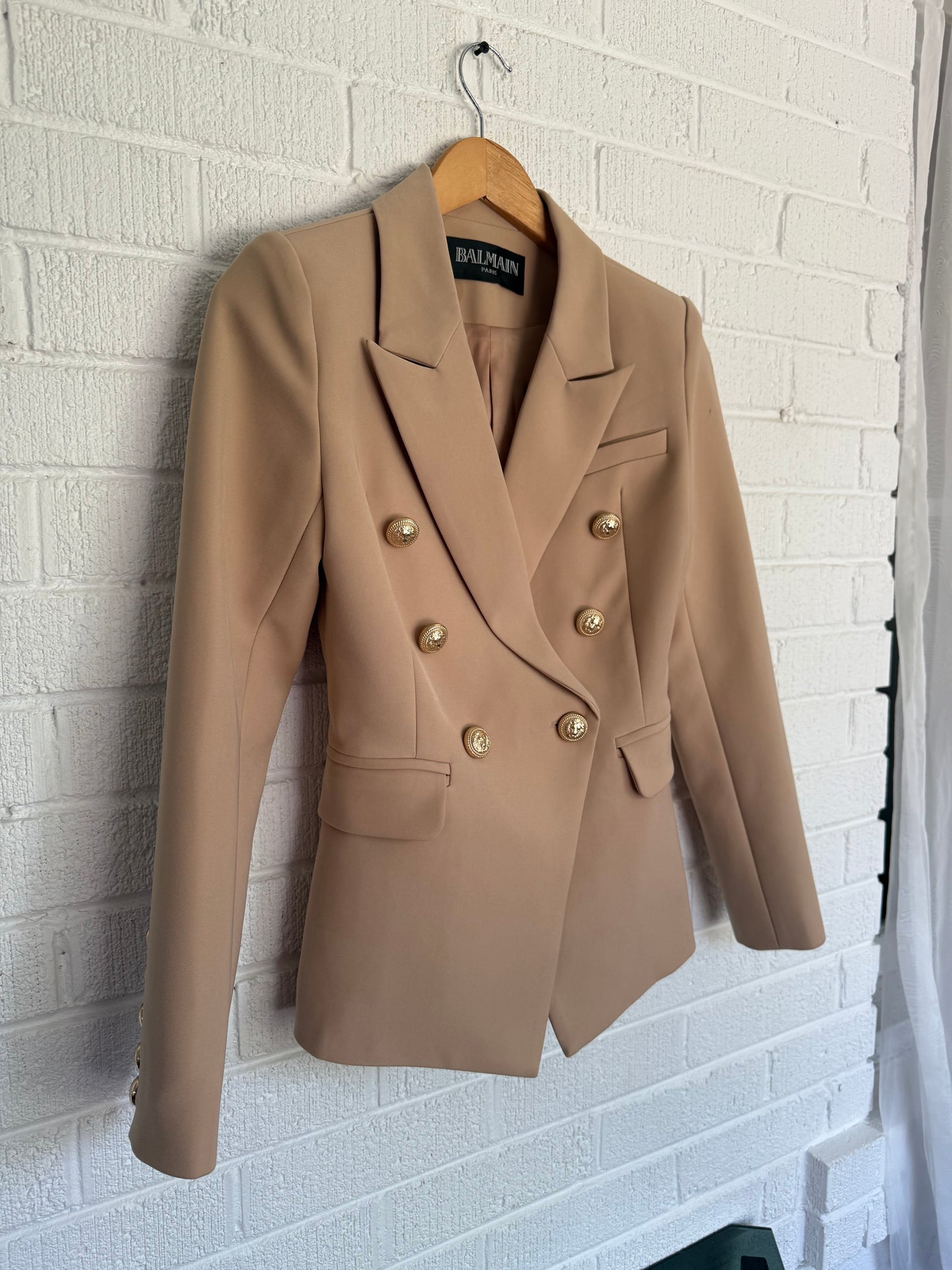 BALMAIN Paris Double Breasted Blazer with Gold Buttons Vintage