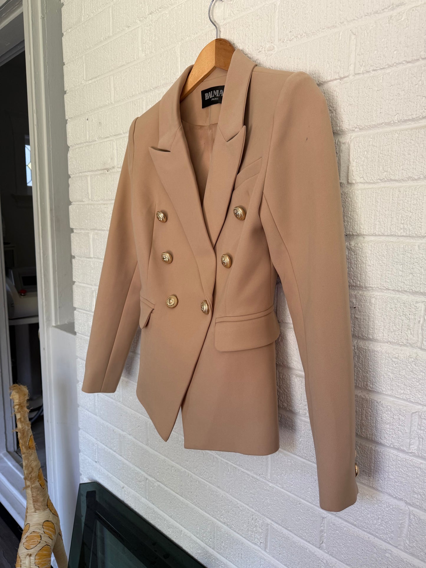 BALMAIN Paris Double Breasted Blazer with Gold Buttons Vintage