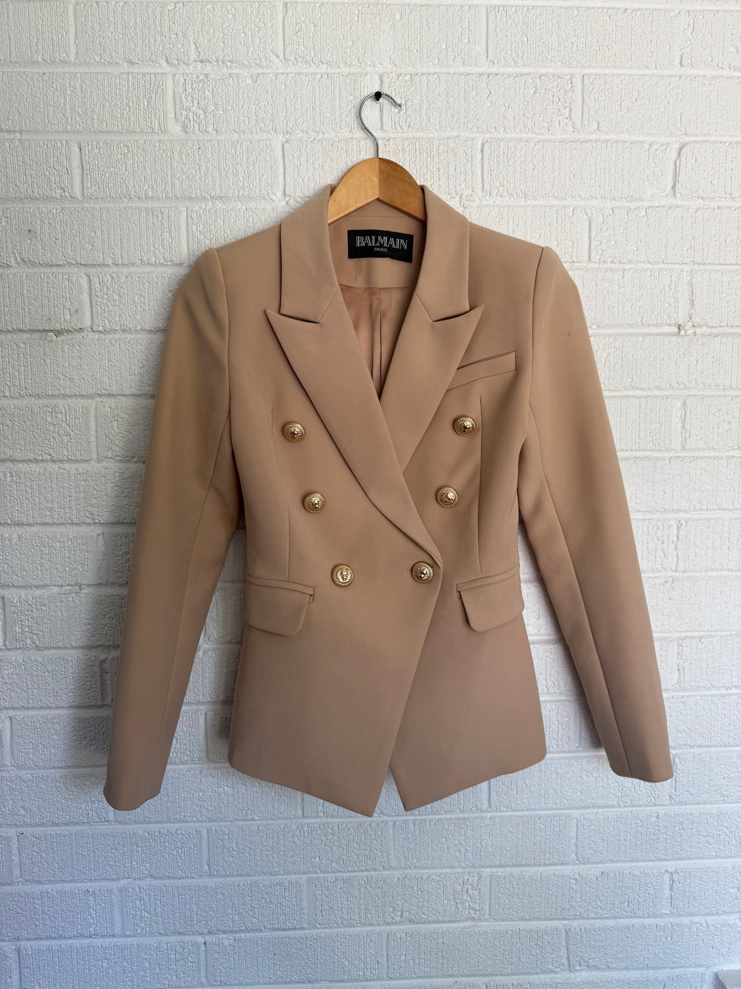 BALMAIN Paris Double Breasted Blazer with Gold Buttons Vintage