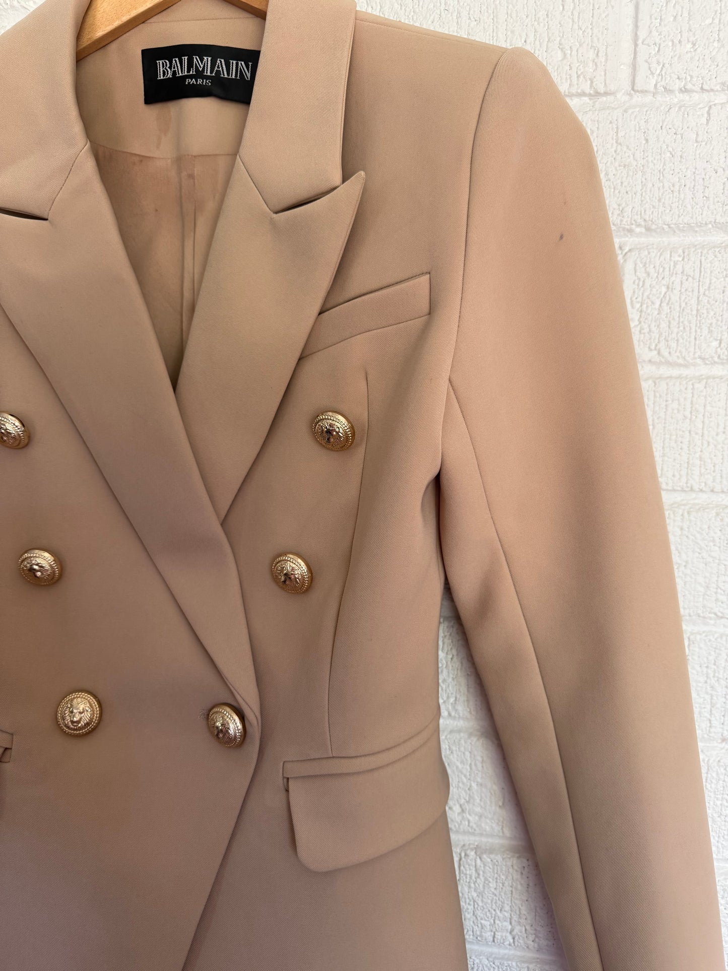 BALMAIN Paris Double Breasted Blazer with Gold Buttons Vintage