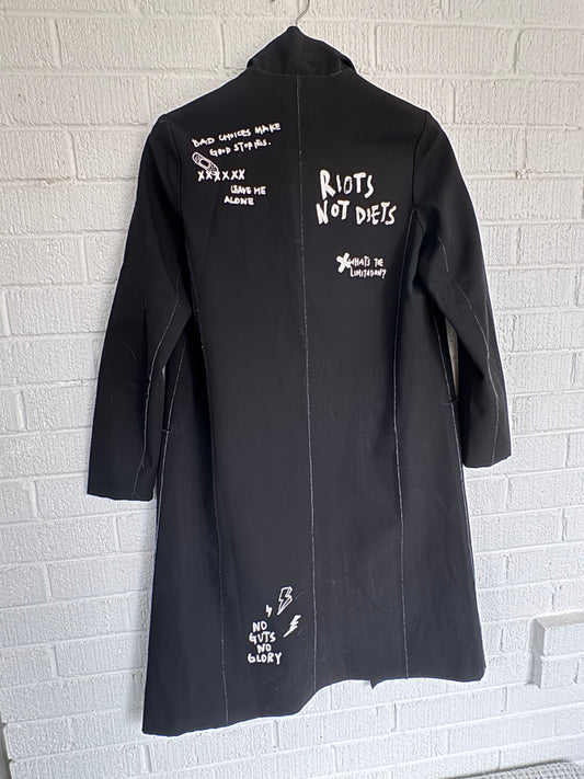 Only Black Long Coat True Streetwear Small Graffiti