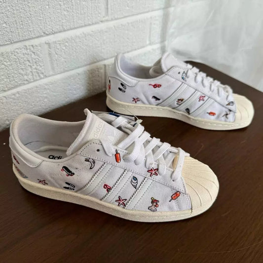 Adidas Superstar 80s W - White with Fun Graphics - Limited Edition