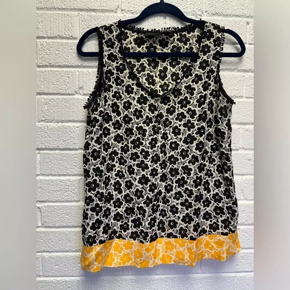 Stylish Love Moschino Floral Print Tank Top - Size 8