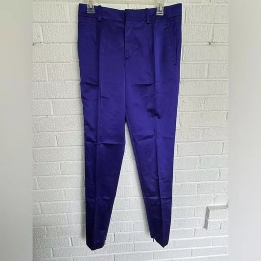 Elegant Purple Trousers for Formal Occasions Gucci Silk Size 6