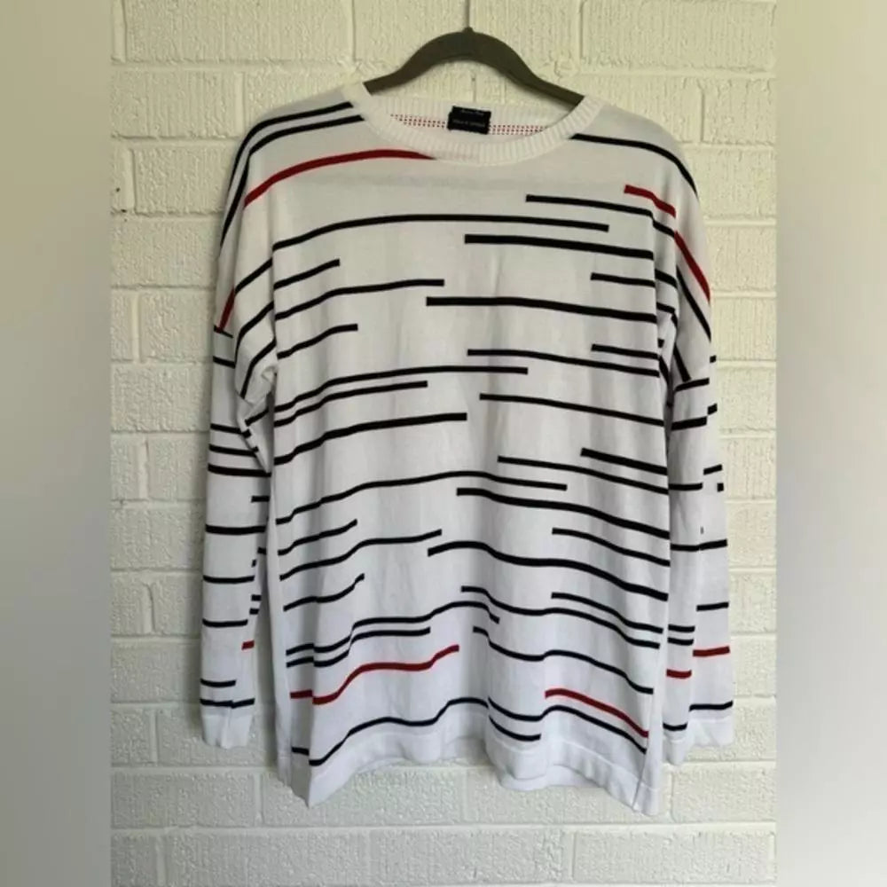 Paul & Shark White Graphic Long Sleeve Top