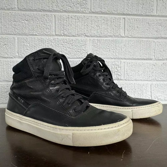 Vince Black Leather High-Top Sneakers Newman 6.5