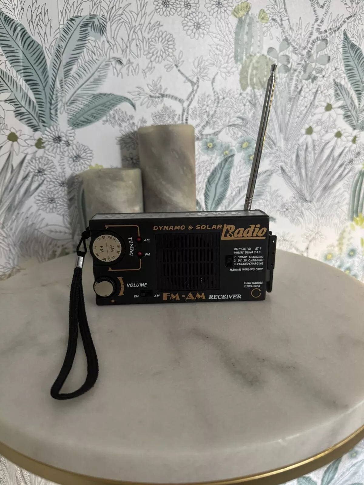 Leapers Rechargeable Radio - 4 Power Sources: Battery/DC/Dynamo/Solar