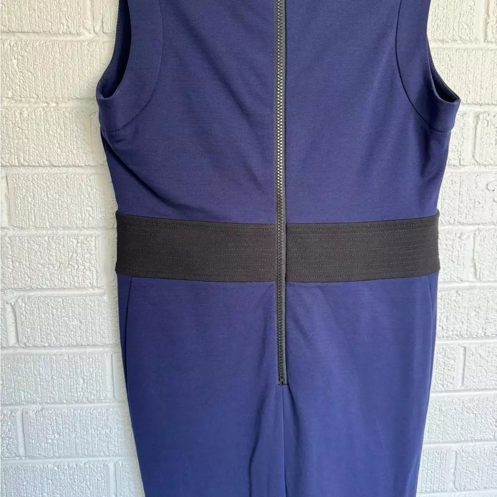 Elegant Purple Sleeveless Dress with Black Accent Pink Tartan Size 10