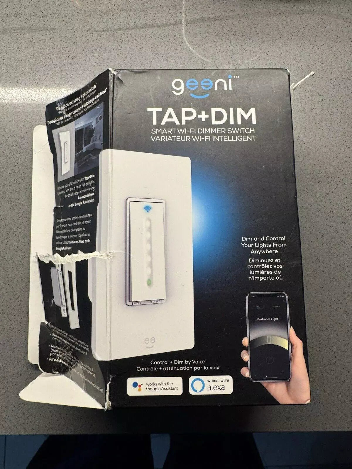 Geeni TAP Smart Wi-Fi Light Switch Compatible w/ Alexa Google Home